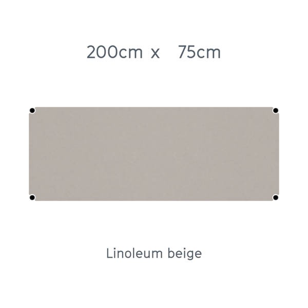USM Haller Tisch 200x75cm Linoleum beige