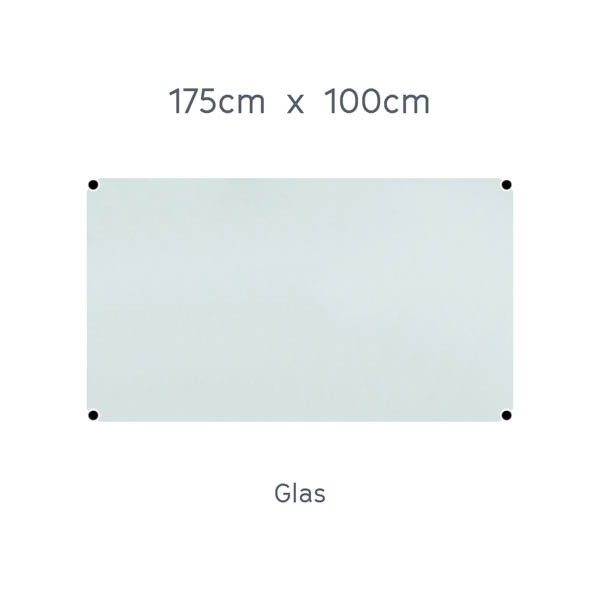 USM Haller Tisch 175x100cm Glas transparent
