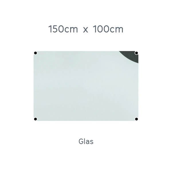 USM Haller Tisch 150x100cm Glas transparent