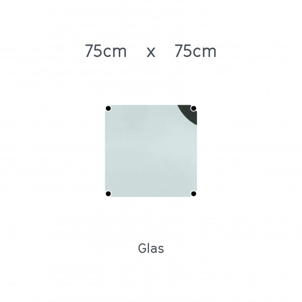 USM Haller Tisch 75x75cm Glas transparent