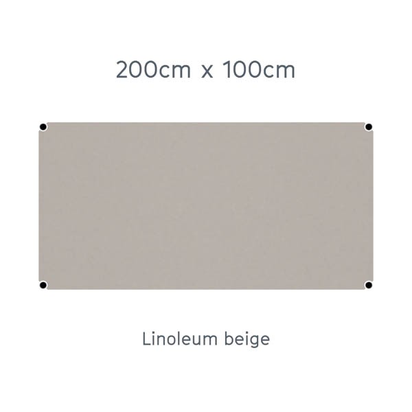 USM Haller Tisch 200x100cm Linoleum beige